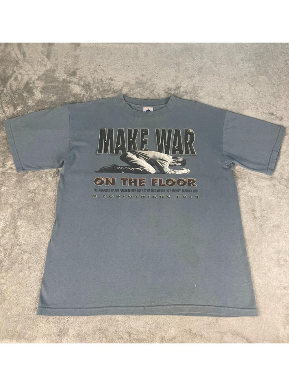 Vintage H.L. Miller Make War On The Floor 2 Corinthians 10:4 T Shirt USA L